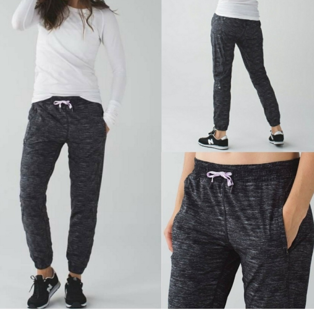 25. Lululemon trainer track pant joggers, heathered grey